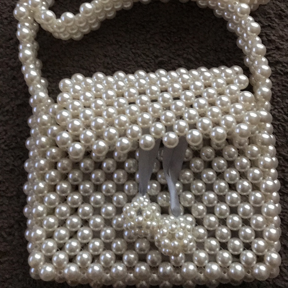 High fashion handmade pearl crossbody bag